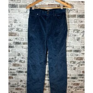 La Vie Rebecca Taylor‎ Navy Blue Corduroy Wide Leg High Rise Pants Size 27
